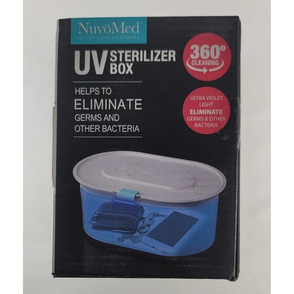 NuvoMed UV Sterilizer Box, Eliminates Up To 99% Of Germs & Bacteria NEW SEALED